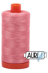 Aurifil Mako 50wt Cotton 1300 m 1422 yd. spool - 2435 Peachy Pink